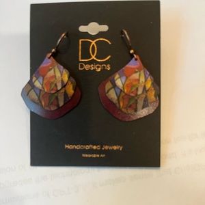 Handcrafted flower earrings-3